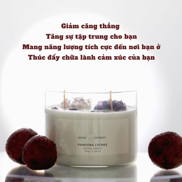 Nến thơm Pandora Lychee Crystal