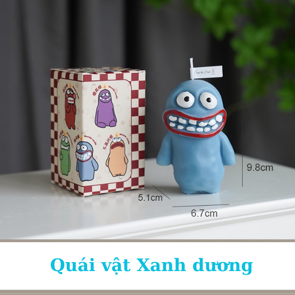 nến thơm quái vật xanh dương